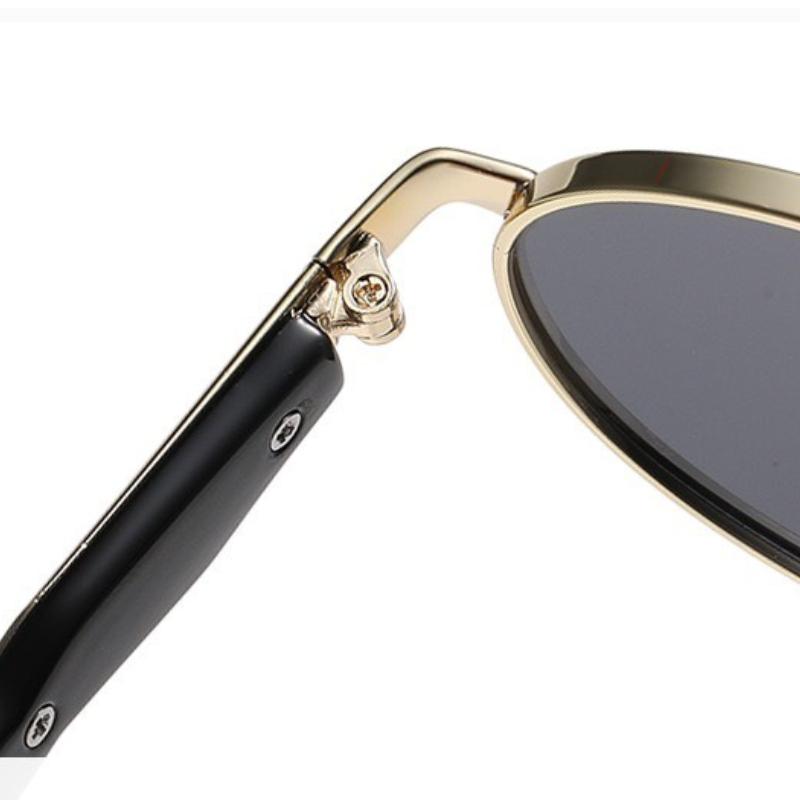 Fashion and High-end Oval Metal Frame Myopia Glasses Retro and Versatile Light Luxury Sunglasses for Men and Women's Travel