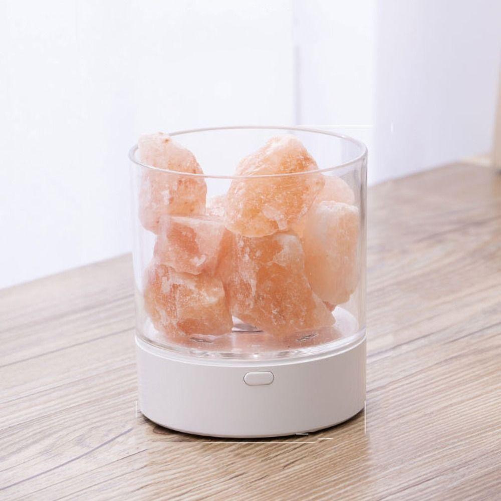 7 Color Lights Crystal Salt Lamp USB Powered LED Table Light Night Light  Home Decor