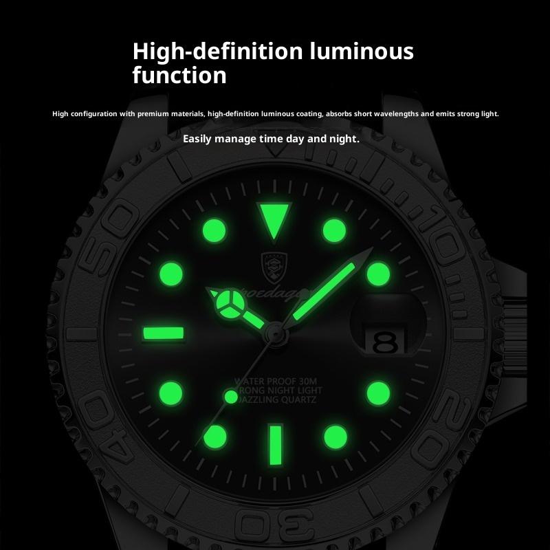 Top Brand New Waterproof Luminous Men's Watch Fashion Elegant Quartz Watch