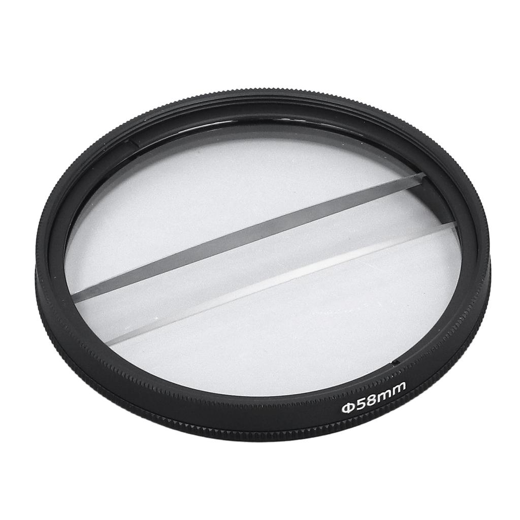 49mm Double Half Moon Special Effects Filter Center Split Diopter Lens Filter for Photography SLR Camera Accessories