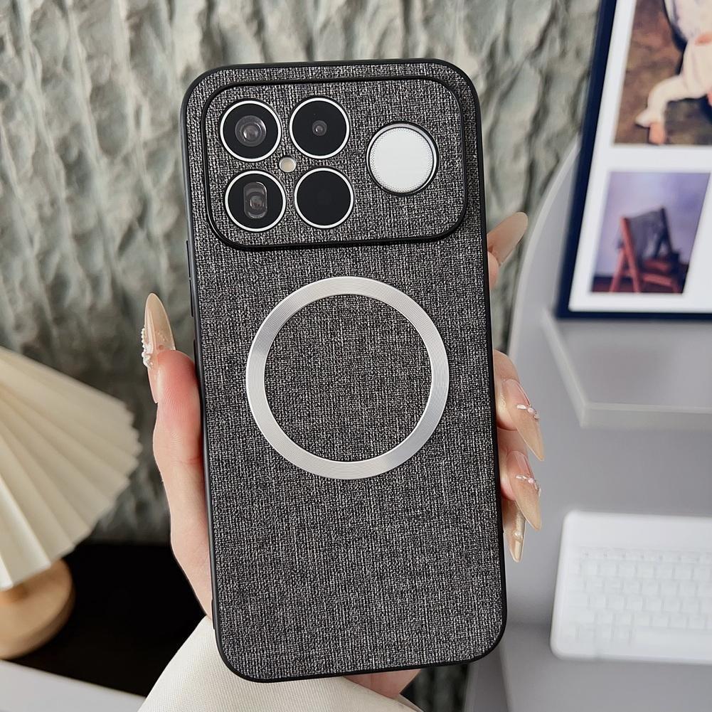 Custodia in Pelle Piana Magnetica in Tessuto di Lusso per Xiaomi Poco F9 Ultra F9 Pro F8 Ultra F8 Pro Cover di Protezione per Telefono con Ricarica Wireless