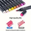 Marcadores Permanentes de Boceto Profesionales – Set de Colores de Doble Punta para Ilustraciones Artísticas y Material Escolar