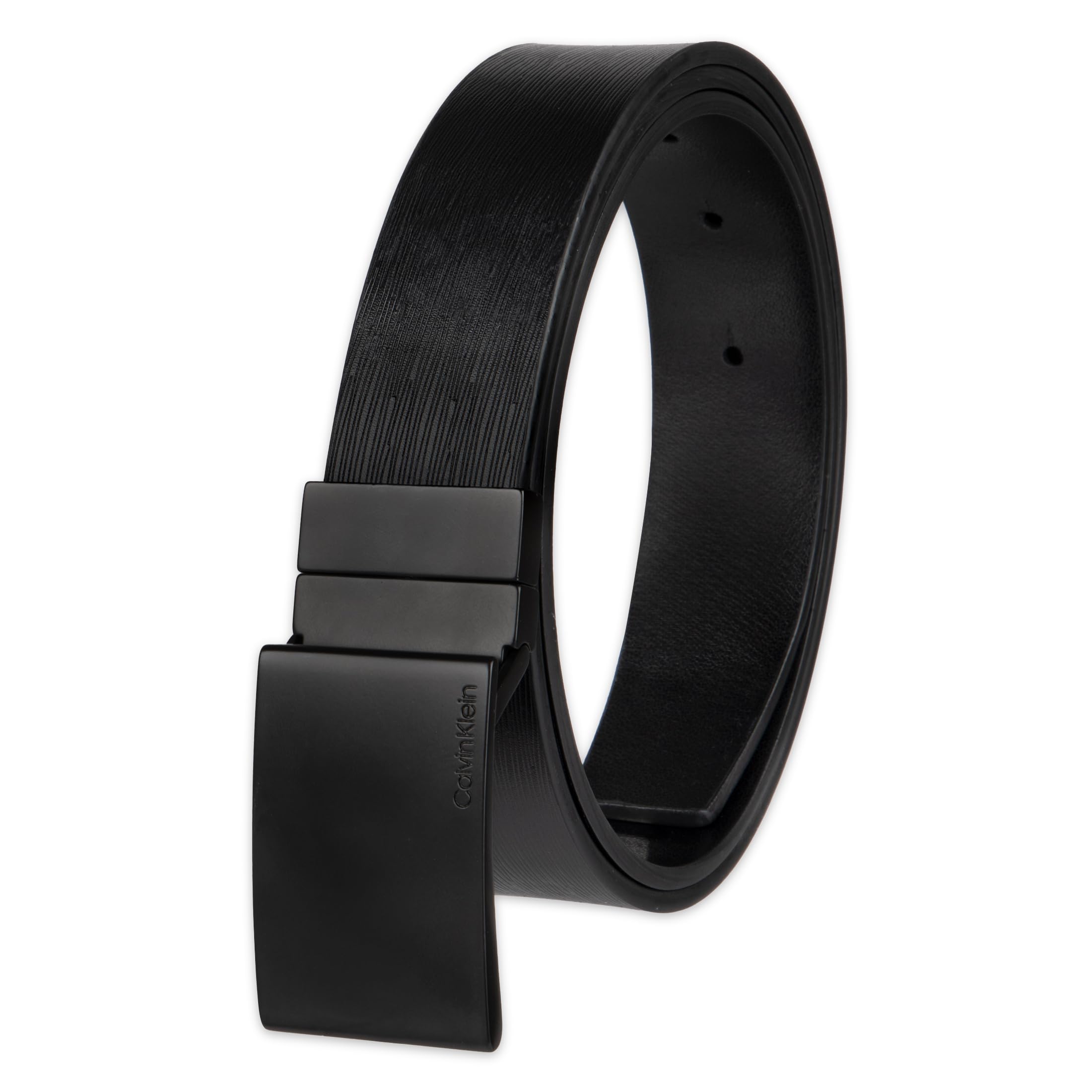

Calvin Klein Reversible Modern Plaque Buckle Dress Medium Men s Two-in-One Belt, Black/Black, (34-36)