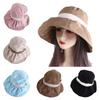 Adjustable Sun Protection Hat Large Brim Women Bucket Hat Simple Sunscreen Fisherman Hat Outdoor