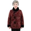 Women's Winter Cotton Jacket - New Chinese Style for Middle-aged and Elderly, Mom's Velvet-Lined, Thick, Warm Coat.