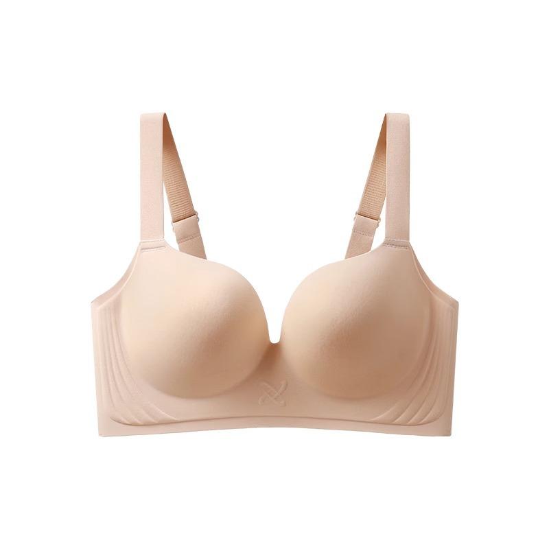 Gather Without Steel Rim Underwear Women's Full Cup Close Pair of Breasts Anti-sagging External Expansion Large Size Bra