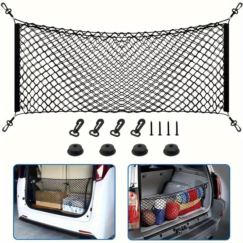 

Car Trunk Storage Mesh Bag - Elastic, Adjustable, and Durable Net Pocket with Hooks