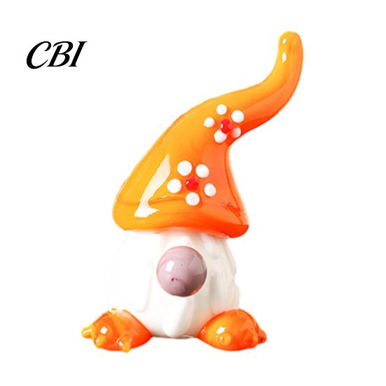 Christmas Party Favors Handmade Glass Mini Figurines, Cute Gnome Penguin Statues, Small Tree Tabletop Decor Ornaments for Desktop Car Dashboard Winter