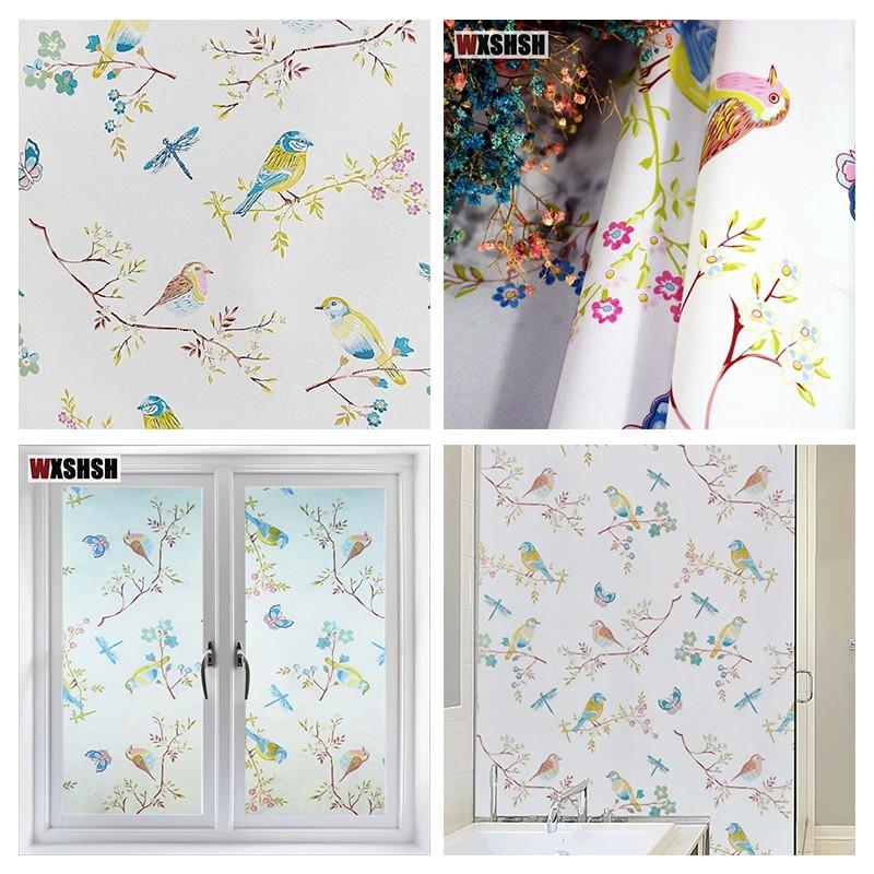 Folie pentru geam Magnolia Aderență statică Control căldură Protecție intimitate Drop-Shipping Reutilizabilă Removabilă Folie de sticlă Decor casă