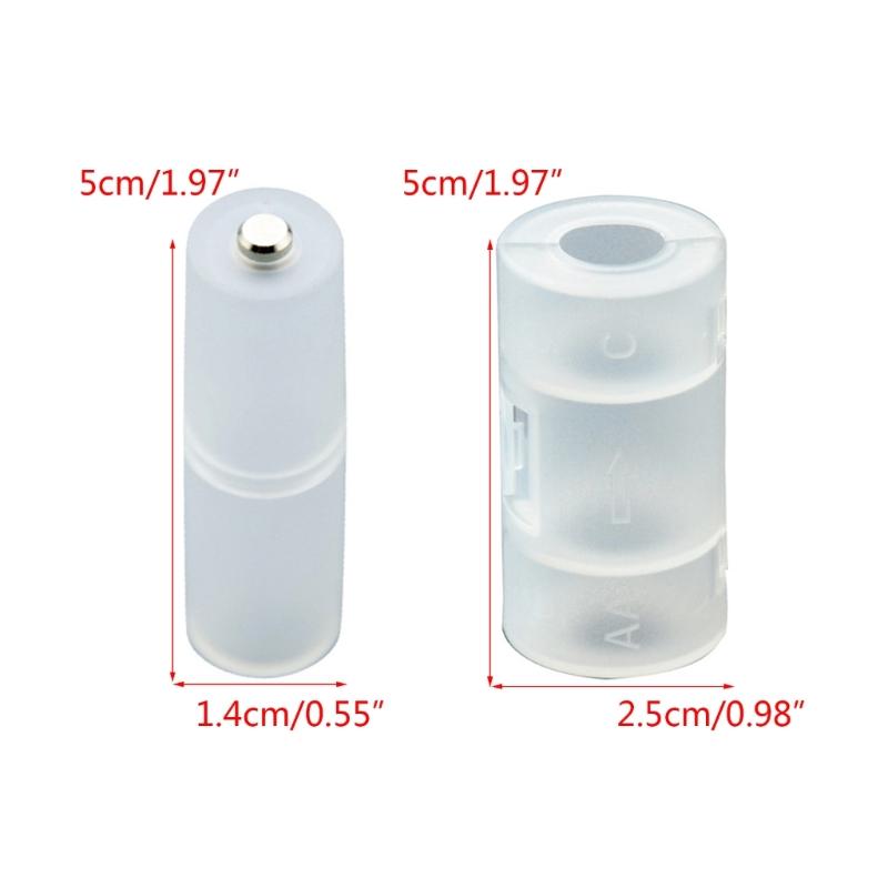 10 adattatori da batteria AAA ad AA, convertitori di batteria, porta adattatori da AA a C con/senza contatto metallico sul fondo