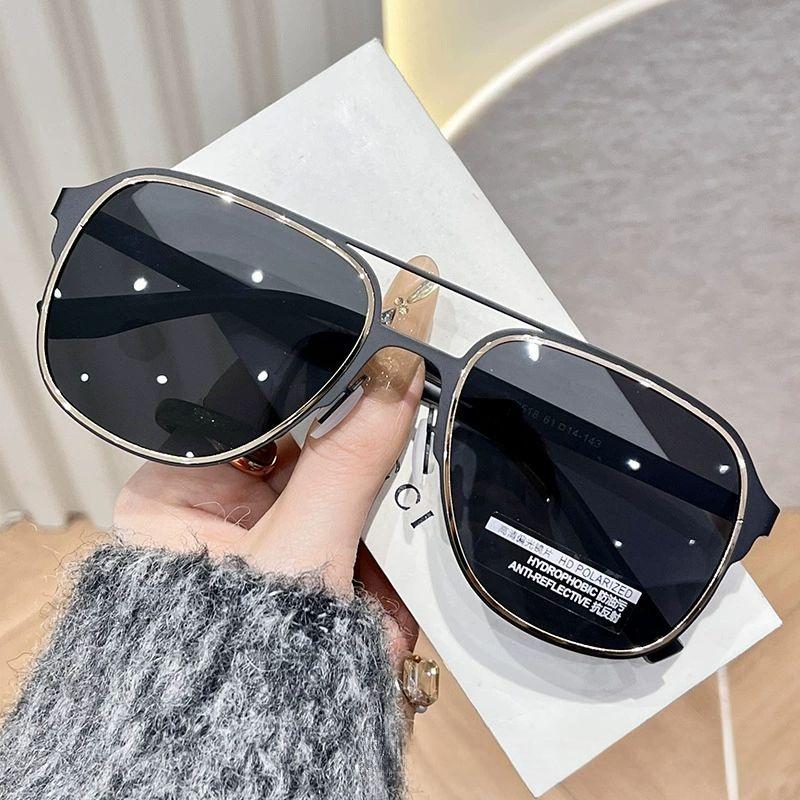 new double beam polygon pilot sunglasses for men high quality UV protection DS-9518