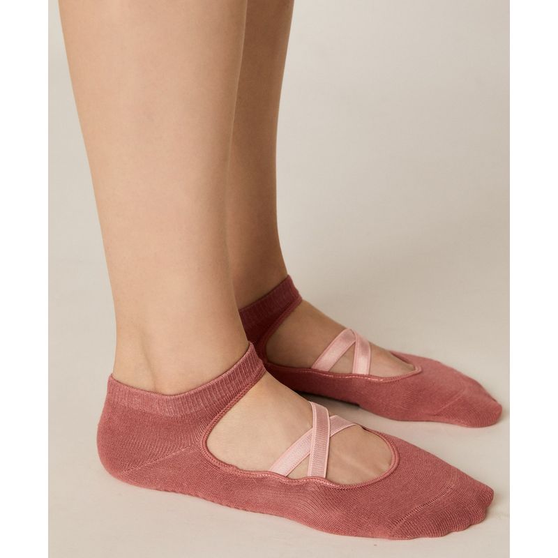 

All Year Round Women Pilates Non Slip Dopamine Yoga Socks Red single and double