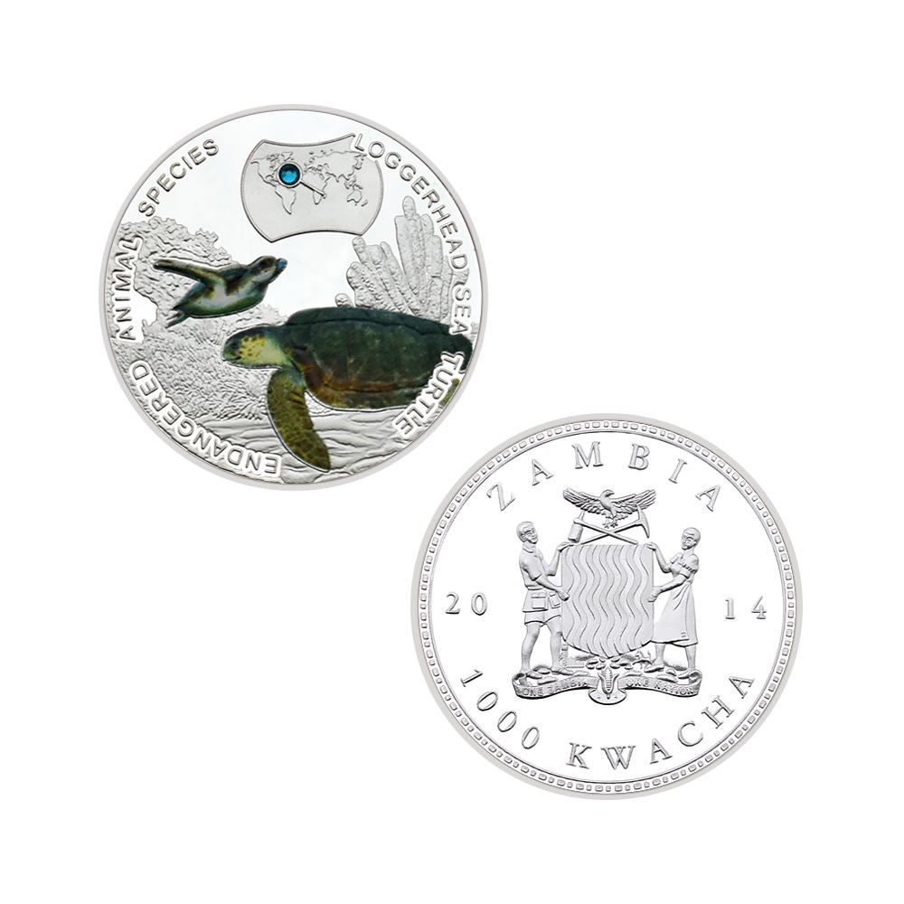 Aanimal coins, rare African animals, tigers, pandas, silver metal commemorative coins, commemorative medals, gifts