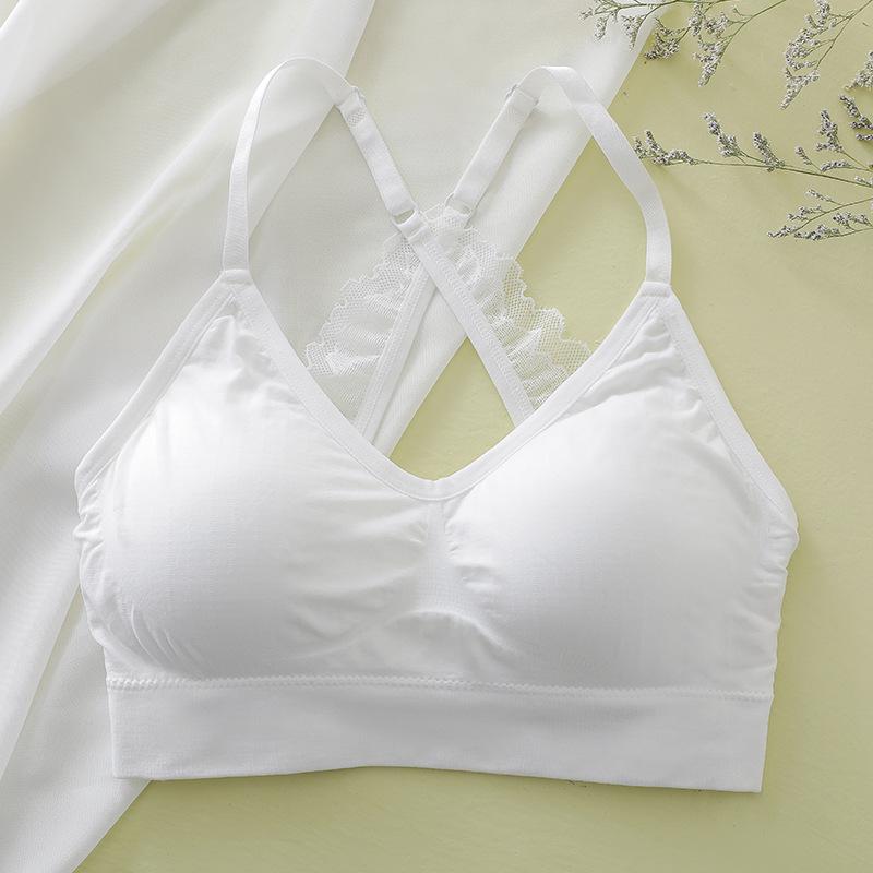 Cross Beauty Back Wrapped Chest Lace Seamless Tube Top Sexy Bra