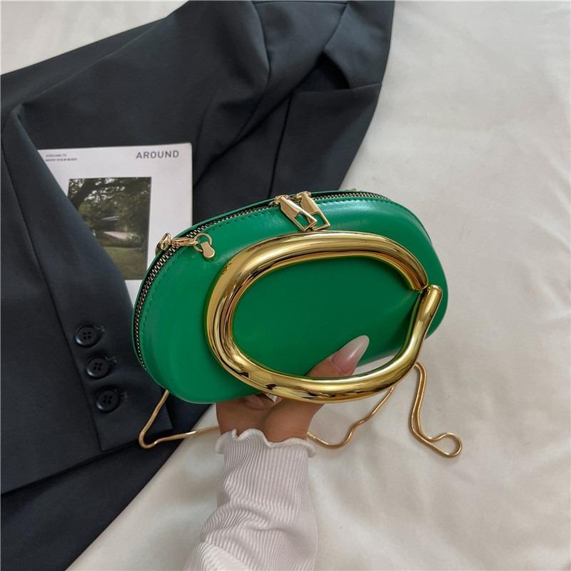 

Сегодняшняя модная темпераментная сумка-цепочка, вечерняя сумка, мини-сумка, цепочка с ретро-металлической ручкой, наплечная сумка-мессенджер. зелёный