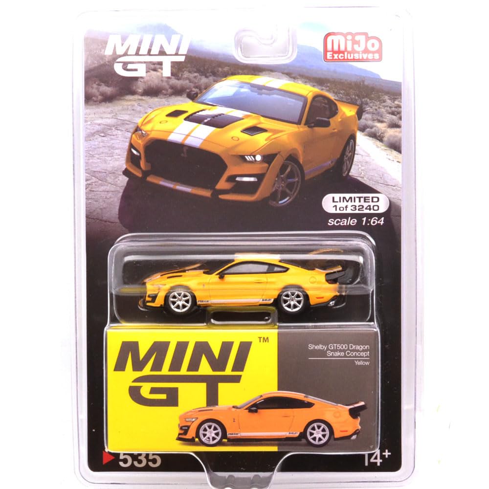 MINI GT Scale MiJo Exclusive Shelby GT500 Dragon Snake 164 - (Yellow)