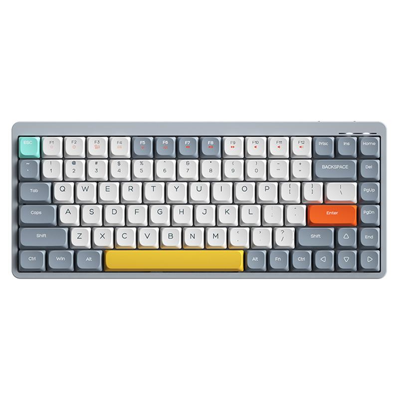 

YK75 Rechargeable Bluetooth-compatible/Wired/2.4G Wireless Keyboard Backlit Computer Mechanical Keyboard Grey