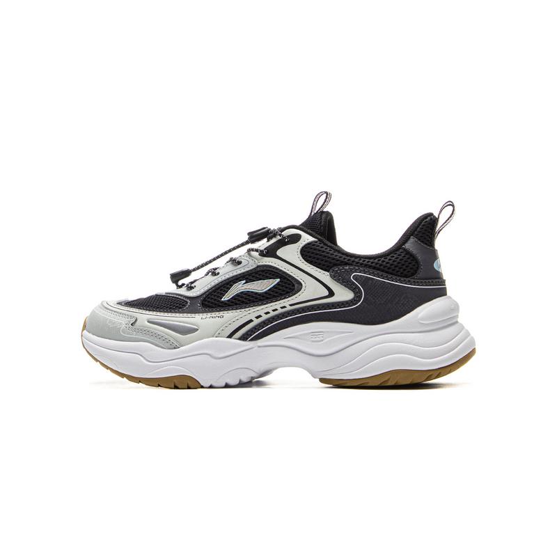 Li Ning Kids Comfortable Versatile Low-Top Casual Shoes Men Casual Shoes Black Cool-Sand-Black Light-Gray YKCV074-9