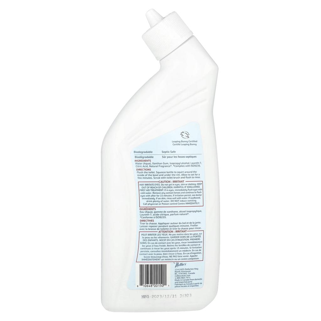Nellie'S Toilet Bowl Cleaner, Lemongrass, 710Ml(24Fl Oz)