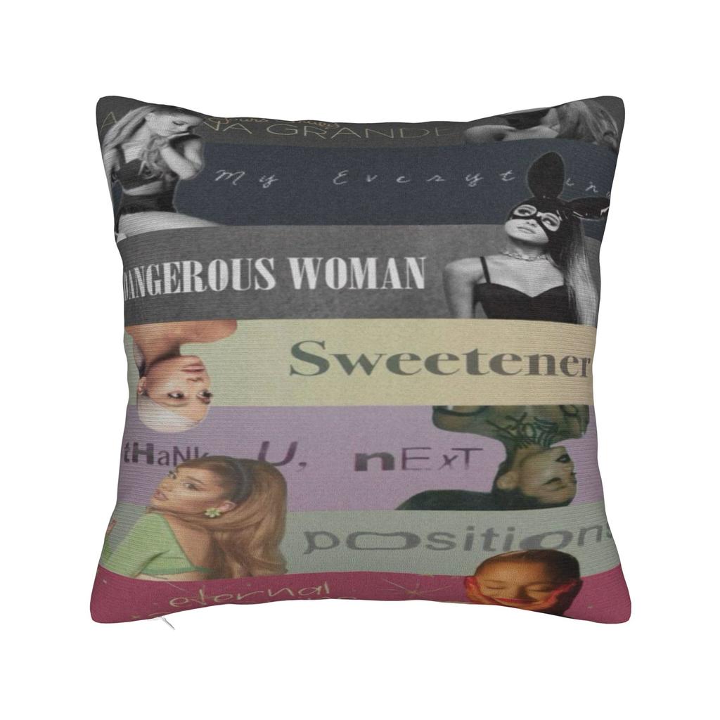 Ariana Grande music singer fan gift Pillowcase Cushion Cover Pillow Covers Soft and Sweet Home Decor Zippered Multiple Sizes