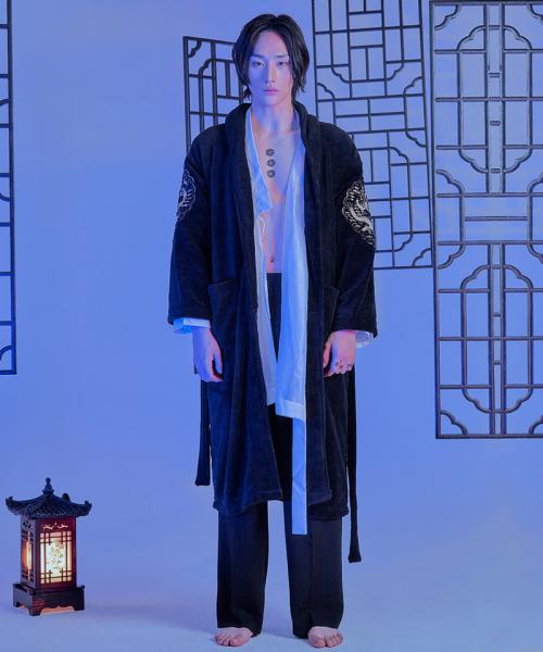 

[TM3] Халат для сна с вышивкой Императорского Дракона [Отправка из Кореи] 100% Оригинал S