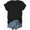 T-shirt da Donna Chic con Stampa Alfabetica Girocollo Manica Corta Leggera Traspirante Versatile Facile da Curare Comoda Stagione Singola Moda Casual Top Grafico