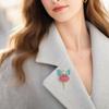 Ballet Girl Brooch Pin for Women Fashion Angel Wings Design Rhinestone Decoration Sweater Accessories Clothing Fastener