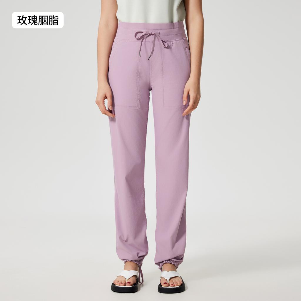 High waist loose trousers women's ice-feeling quick-drying casual woven sweatpants running two wear fitness wide-leg pants SS