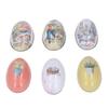 6pcs Iron Easter Egg Shaped Tins Candy Box Jewelry Canister for Easter Holiday Party Supplies Easter Egg Ornament