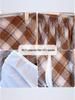 2025 Winter Plus Size Retro Plaid Midi Skirt - Thick Wool for 130-320 Jin