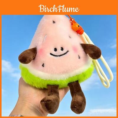 Fruit Series Plush Keychain With Pp Cotton Filling For Gift And Decor