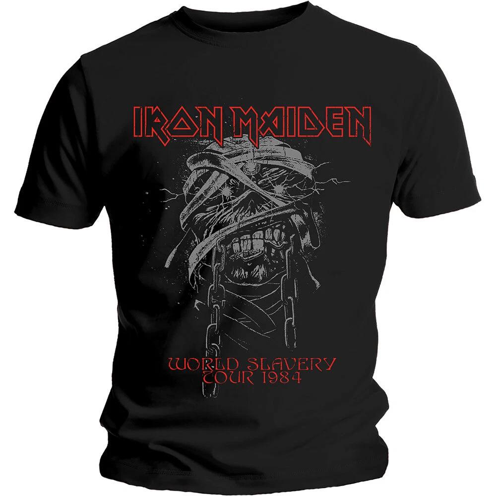 Черная футболка Iron Maiden  World Slavery Tour 1984  - НОВАЯ S