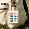 Wardrobe Color Matcher 2Pcs Palette Keychain Pendant, Clear Acrylic Season Analysis Swatches Matching Tool Keychain, Card, Gifts for Fashion