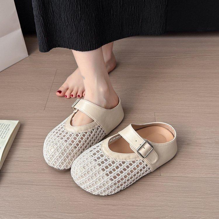 Hohle Hausschuhe Damen 2025 neu vielseitige Tasche Kopf Hausschuhe Damenmode vielseitige Freizeitschuhe