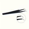Professional Stainless Steel Nail Art Tweezers Precision Eyelash Extension & Rhinestone Application Tool, for Face Use, Multi-functional