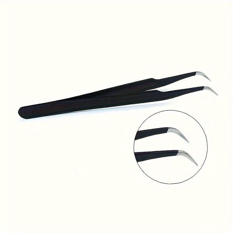 Professional Stainless Steel Nail Art Tweezers Precision Eyelash Extension & Rhinestone Application Tool, for Face Use, Multi-functional