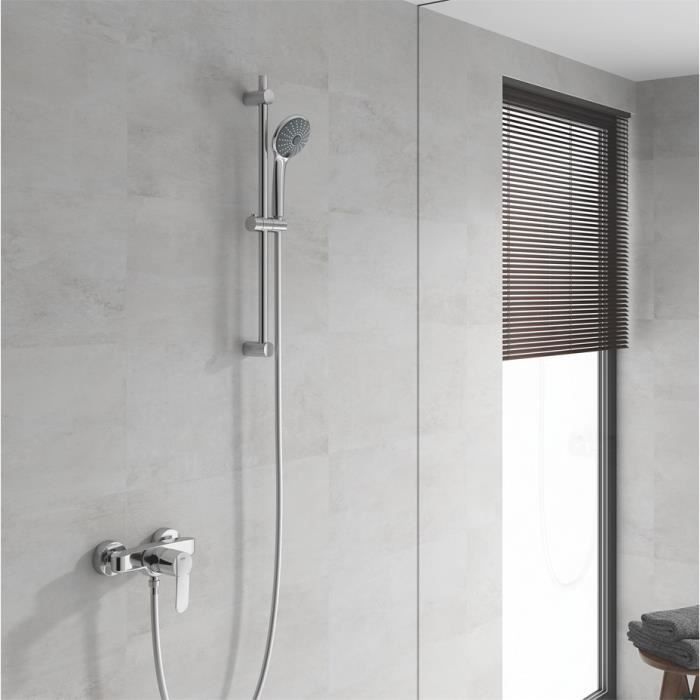Ensemble de douche 3 jets - GROHE - Vitalio Joy 110 Massage - Flexible lisse - Système anti-torsion
