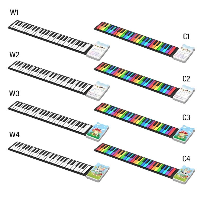 Roll Up Piano, 49 Key Multifunctional Electronic Piano Keyboard Foldable Hand Roll Out Piano, Educational Soft Keyboard