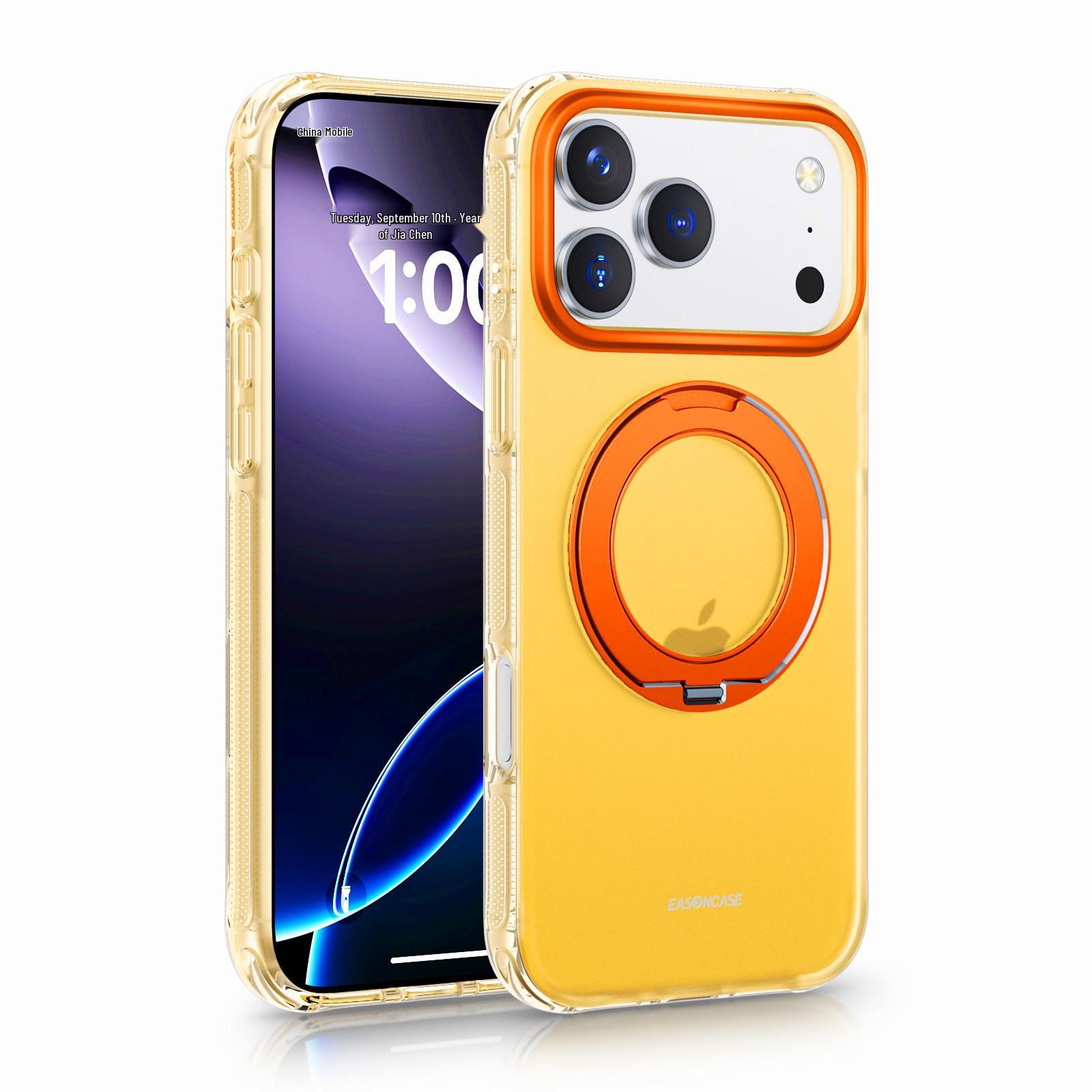 

Compatible iPhone 17 Pro Max case: colorful, contrasting, with a 360° rotating magnetic stand and 16 Pro-level drop protection. 16 Pro оранжевый