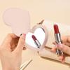 Solid Color Heart Compact Mirror Portable Makeup Tool Mini Makeup Mirror  Women
