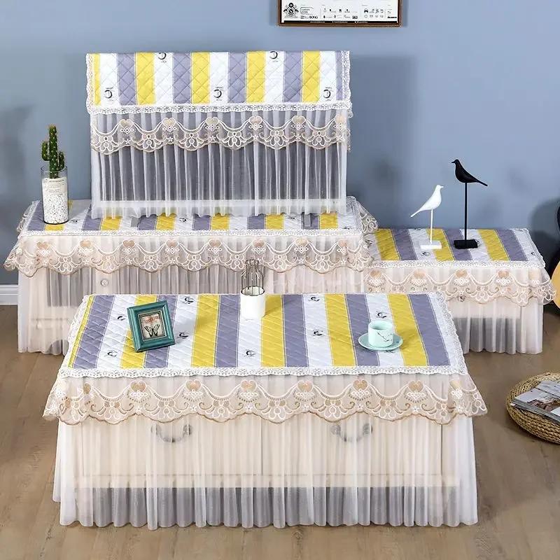 

Ткань для настольного шкафа, прямоугольная, моющаяся, пыленепроницаемая, скатерть для ТВ, чехол для ЖК-телевизора, кружевная подвесная пылезащитная крышка, украшение для вечеринки и свадьбы 35x60x30cm TV desk