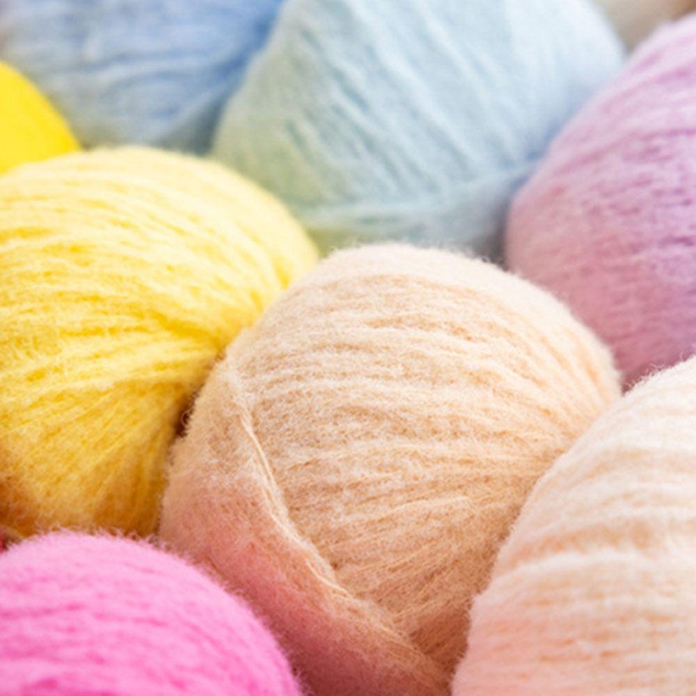 Multicolor Wool Ball Cotton Candy Yarn Ball  for Knitting Doll Hair Clip