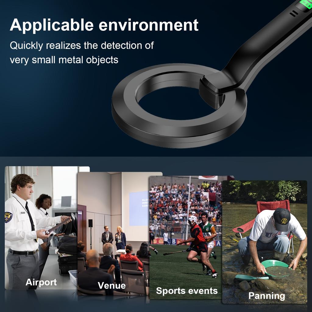 High Sensitivity Handheld Metal Detector Multifunctional Metal Detector Positioning Device Portable LCD Alarm Scanner