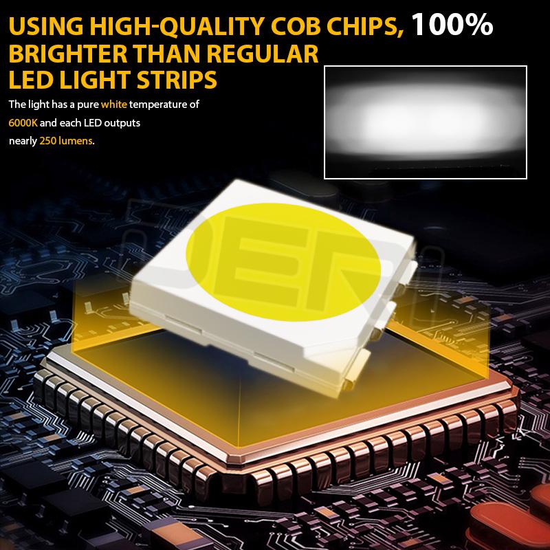 Slim 10'' 20inch LED Work Light Bar 12V 24V White Yellow Driving Fog Light for Jeep Trucks ATV Off Road 4x4 with Cable Remote