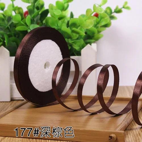 25Yards 6mm Silk Satin Ribbons for Crafts Bow Handmade Gift Wrap Partys Christmas Wedding Decorative Artificial DIY Accessories
