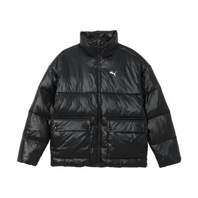 Basic Padded Jacket Stand Collar Warm Comfortable Stylish Bread Cotton Coat Men Jackets Black 687432-01