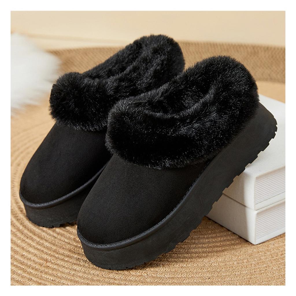Women's New Autumn and Winter Thick Soled Snow Boots, Casual and Warm, Thick Soled Bread Shoes with Plush and Warm Cotton Shoes