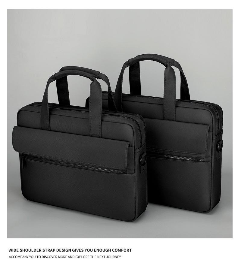 Men's Casual Oxford Multi-Layer Travel Briefcase - Large Capacity Laptop & Business Handbag