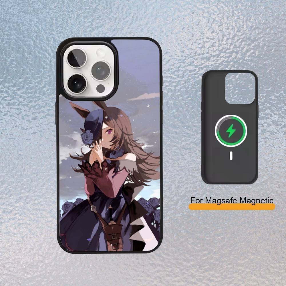 Jolie coque de téléphone Derby U-Uma Musume pour iPhone 17,16,15,14,13,12,11 Plus,Pro Max Housse de chargement sans fil magnétique