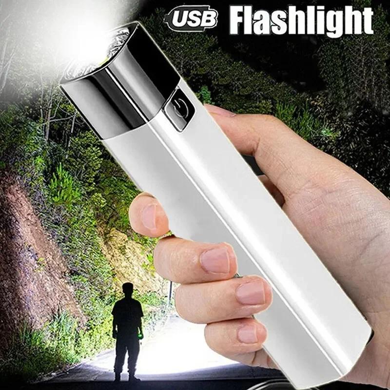 Portable 2 IN 1 Light Ultra Bright G3 Tactical LED Flashlight Mini Outdoor Lighting Power Bank Flashlight With Charging Cable